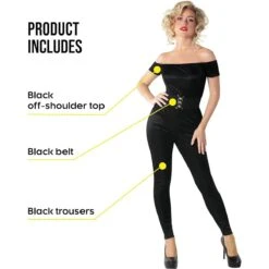 Women's High School 50s Sweetheart Costume -Angels Face Negozio womens 50s high school sweetheart sandy costume 6