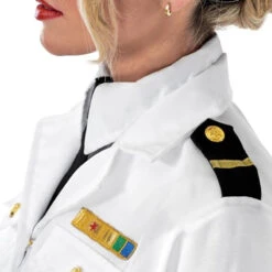 Womens White Navy Officer Costume -Angels Face Negozio womens navy officer white costume 6