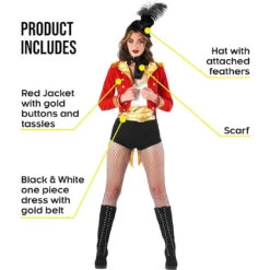 Womens Circus Sexy Ringmaster Costume -Angels Face Negozio womens sexy ringmaster costume 6