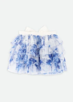 Abbie Blue Flower Skirt Snowdrop -Angels Face Negozio Abbie Skirt Blueflower Back