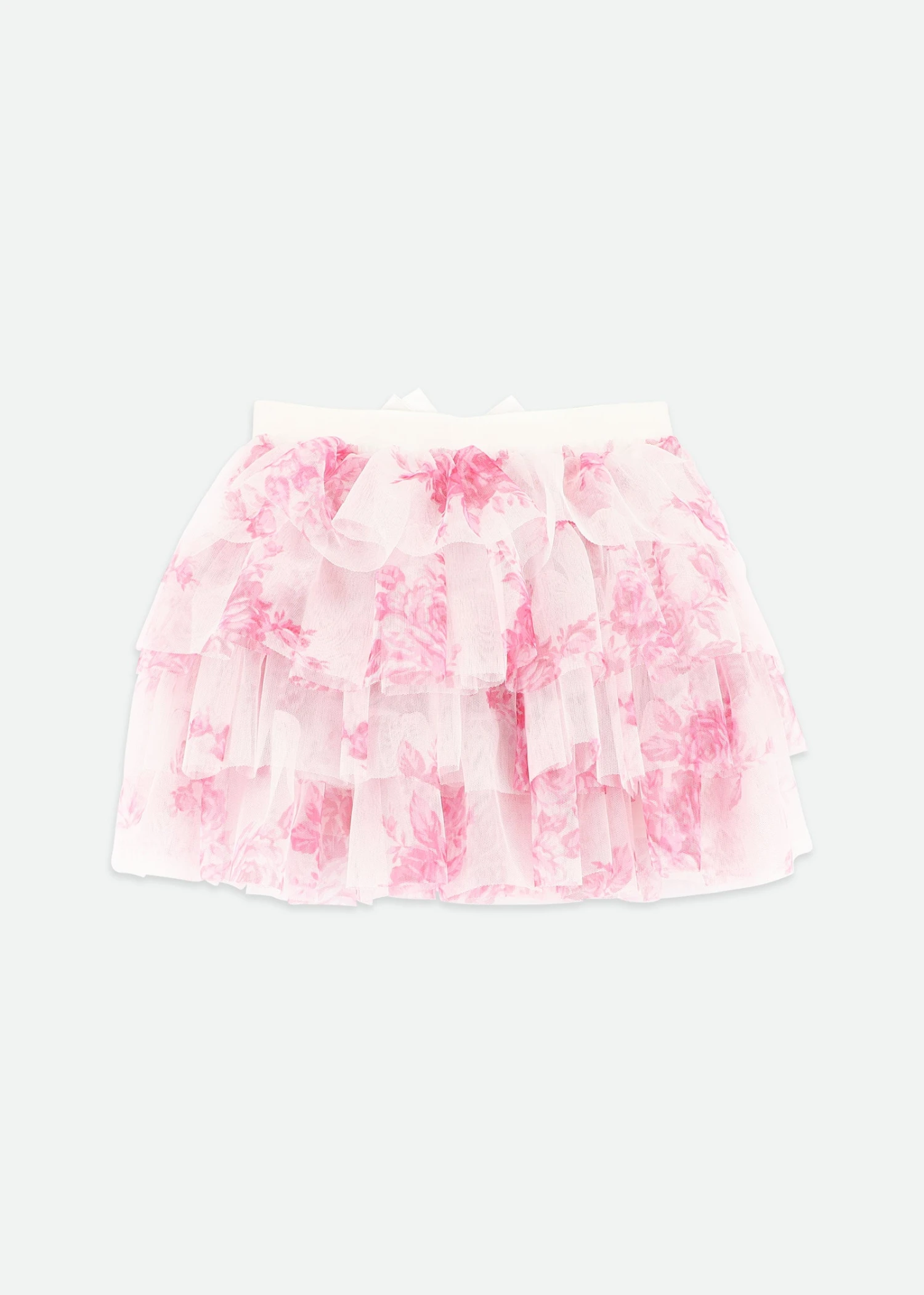 Abbie Roses Tulle Skirt Snowdrop/Pink 7 Abbie Roses Tulle Skirt Snowdrop/Pink - immagine 5