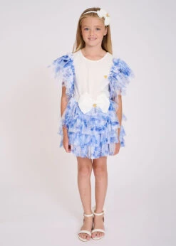 Abbie Blue Flower Skirt Snowdrop -Angels Face Negozio Abbie Skirt Blue Flower Lifestyle 1