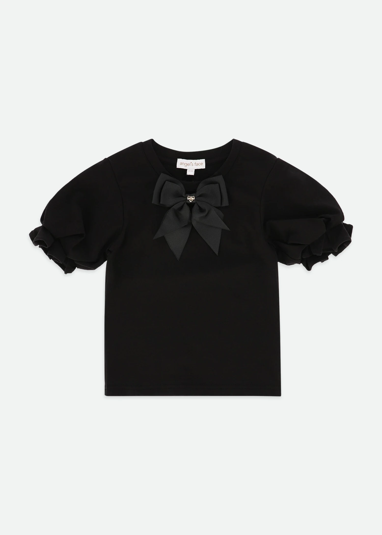 Aira Pleated Sleeve Top Black 3 Aira Pleated Sleeve Top Black