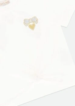 Amelia Wings Printed Tee Snowdrop -Angels Face Negozio Amelia Top Snowdrop Detail