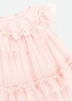 Andie Spotted Tulle Baby Dress Pale Pink -Angels Face Negozio Andie BabyDress Pink Detail