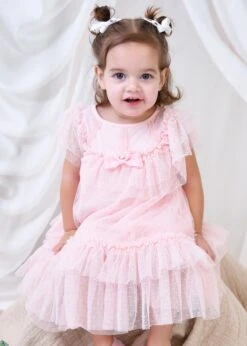 Andie Spotted Tulle Baby Dress Pale Pink -Angels Face Negozio Andie Dress Pale Pink Lifestyle