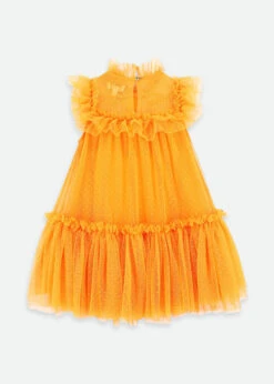 Andrea Spotted Tulle Dress Orange -Angels Face Negozio Andrea Dress Orange Back