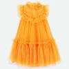 Andrea Spotted Tulle Dress Orange -Angels Face Negozio Andrea Dress Orange Front