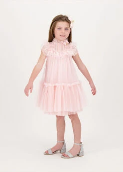 Andrea Spotted Tulle Dress Pale Pink 11 Andrea Spotted Tulle Dress Pale Pink -Angels Face Negozio Andrea Dress Pale Pink Lifestyle
