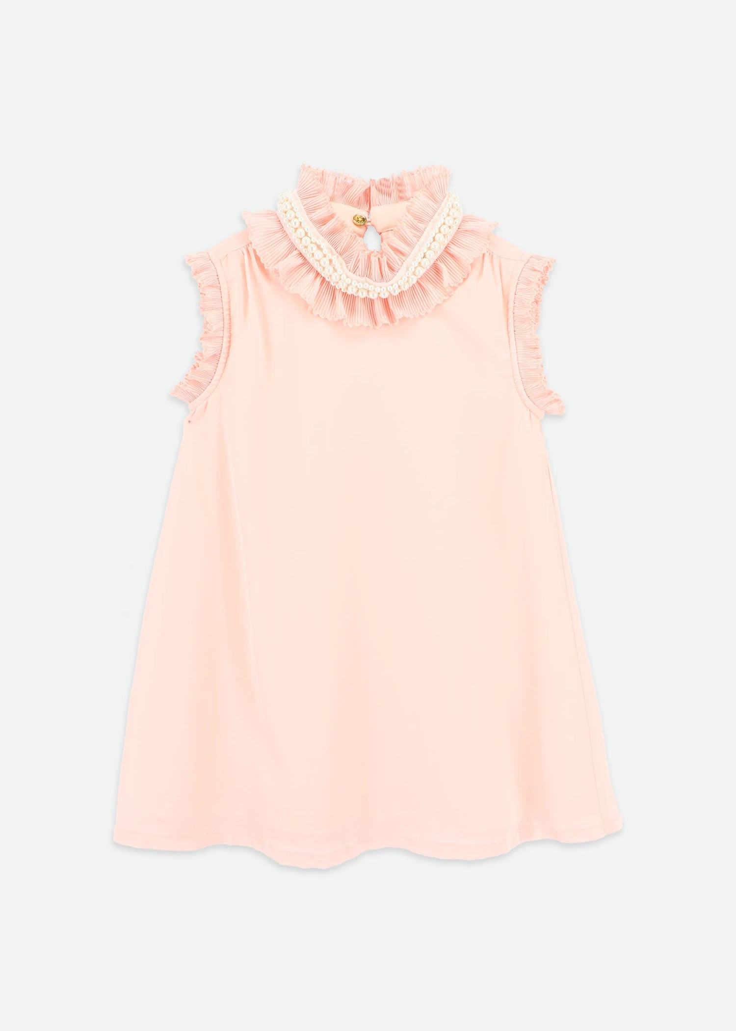 Aphrodite Pearl Collar Dress Peach 3 Aphrodite Pearl Collar Dress Peach