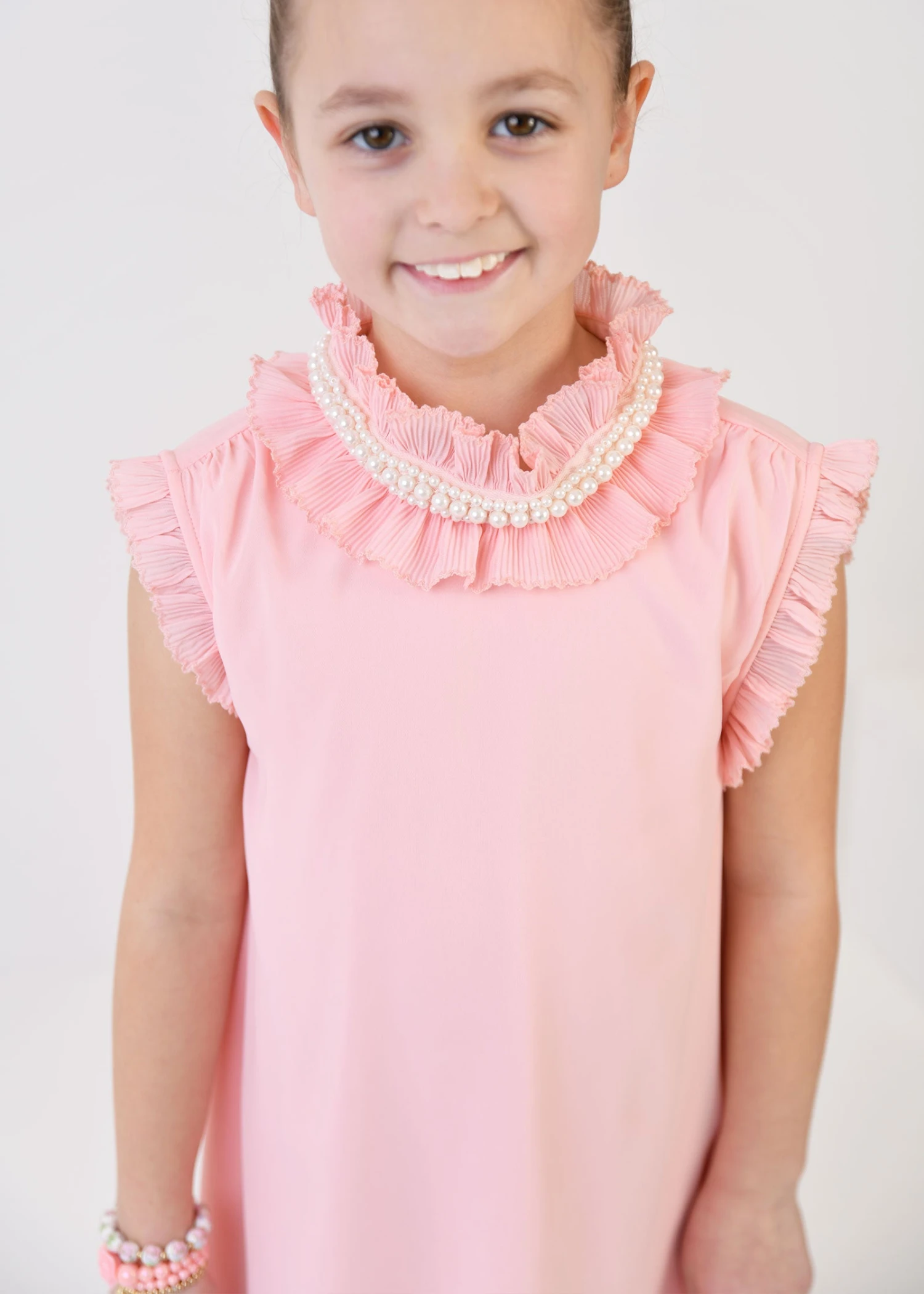 Aphrodite Pearl Collar Dress Peach 6 Aphrodite Pearl Collar Dress Peach - immagine 4