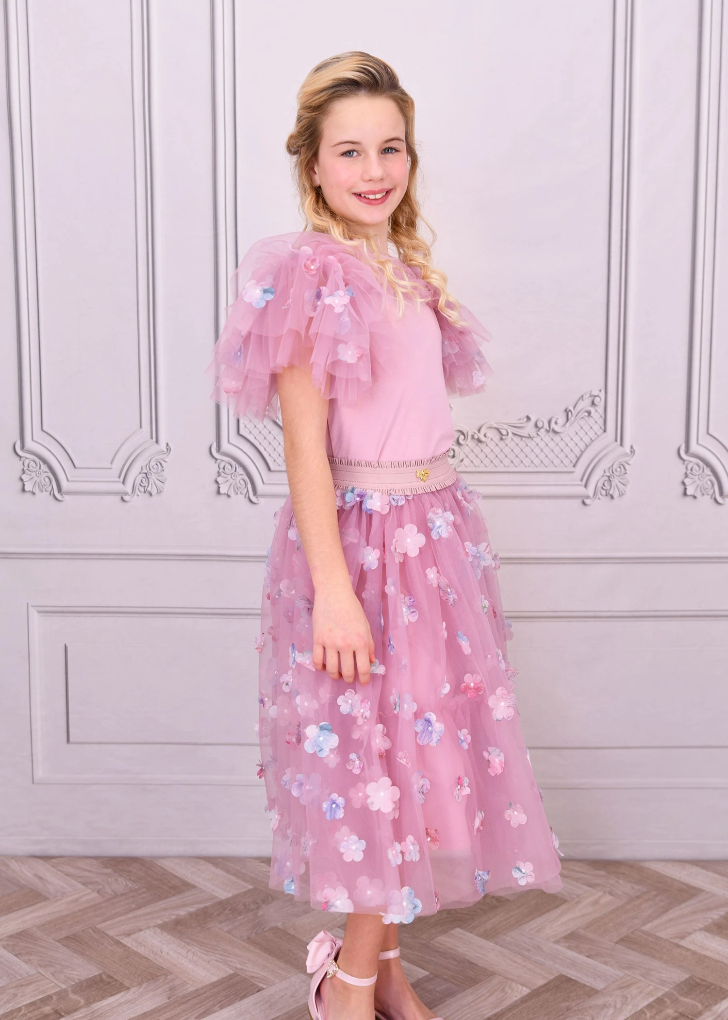 Ariana Petal Tulle Skirt Lilac Rose 7 Ariana Petal Tulle Skirt Lilac Rose - immagine 5