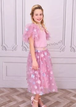 Ariana Petal Sleeve Top Lilac Rose -Angels Face Negozio Ariana Top Lilac Lifestyle 1