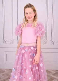 Ariana Petal Sleeve Top Lilac Rose -Angels Face Negozio Ariana Top Lilac Lifestyle 2