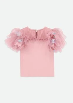 Ariana Petal Sleeve Top Lilac Rose -Angels Face Negozio Arianna Top Lilac Back