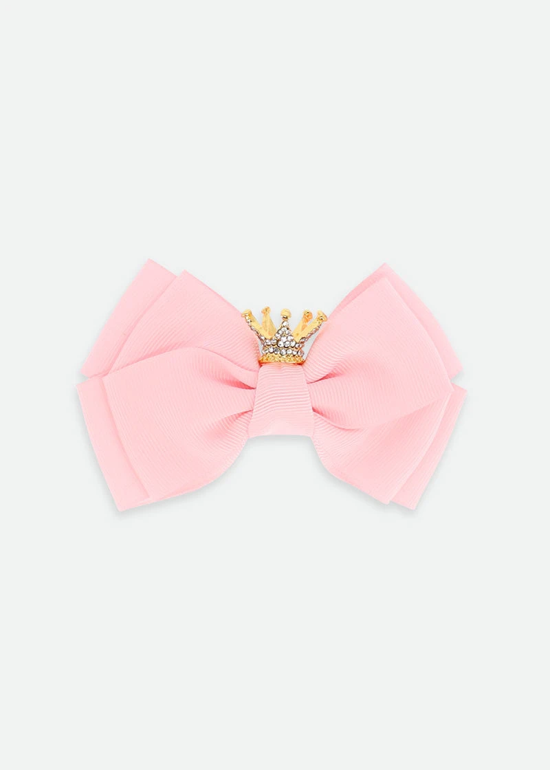 Crown Big Bow Pale Pink 3 Crown Big Bow Pale Pink