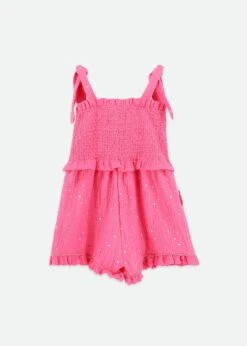 Bali Sparkle Playsuit Begonia Pink -Angels Face Negozio Bali Playsuit Begonia Back