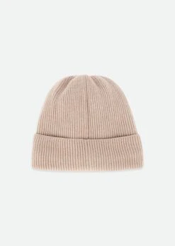 Bianca Ribbed Beanie Hat Sand -Angels Face Negozio Bianca Hat Sand Back