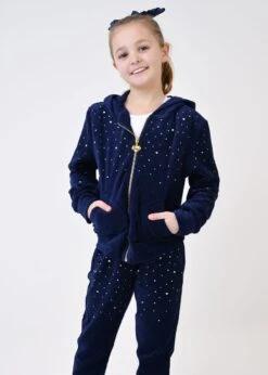 Bijou Crystal Velour Tracksuit Navy -Angels Face Negozio Bijou Tracksuit Navy Lifestyle