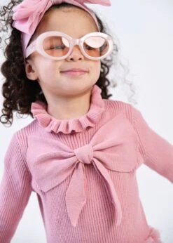 Bliss Baby Knitted And Tulle Dress Tea Rose 8 Bliss Baby Knitted And Tulle Dress Tea Rose -Angels Face Negozio Bliss Baby Dress Tea Rose Lifestyle 1