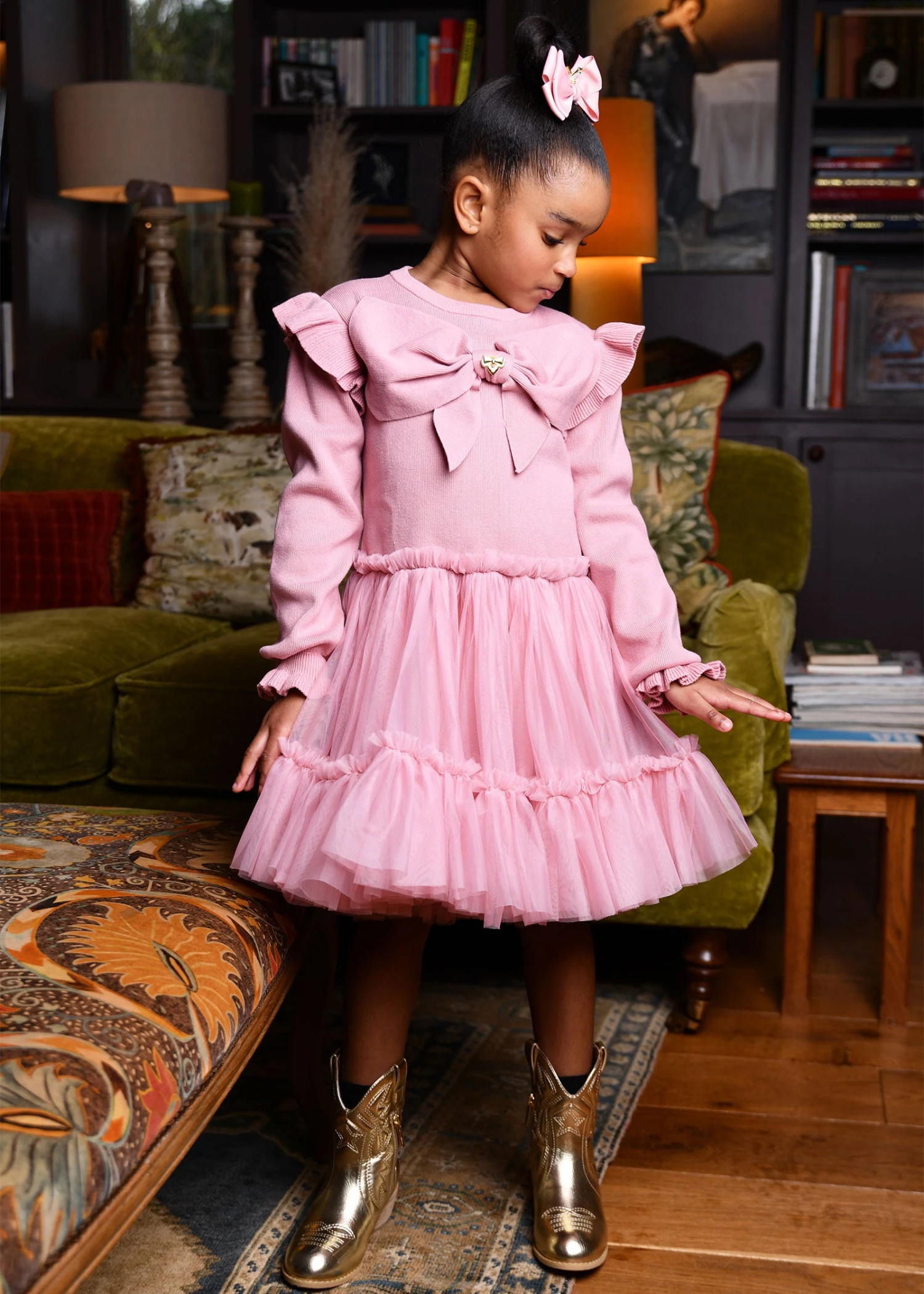 Bliss Knitted And Tulle Dress Tea Rose 8 Bliss Knitted And Tulle Dress Tea Rose - immagine 6