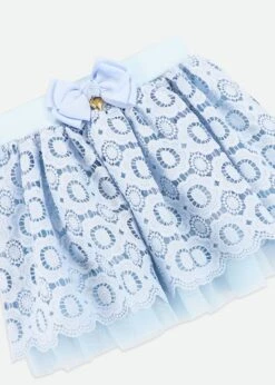 Blossom Lace Skirt Pale Blue 8 Blossom Lace Skirt Pale Blue -Angels Face Negozio Blossom Skirt Blue Detail