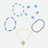 Blue Flower Bracelet Set -Angels Face Negozio Blue Flower Bracelet Set