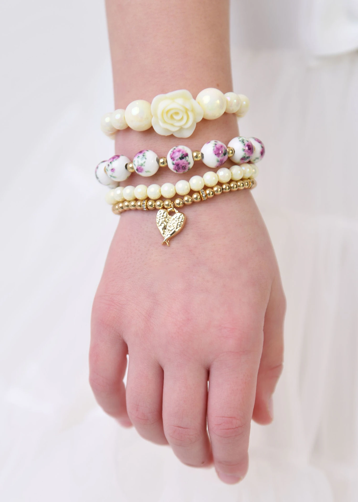 Rose Bracelet Set Vanilla 4 Rose Bracelet Set Vanilla - immagine 2