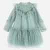 Brandice Spotted Tulle Dress Duck Egg -Angels Face Negozio Brandice Dress Duckegg Front