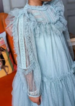 Brandice Spotted Tulle Dress Duck Egg -Angels Face Negozio Brandice Dress Duck egg Lifestyle 1
