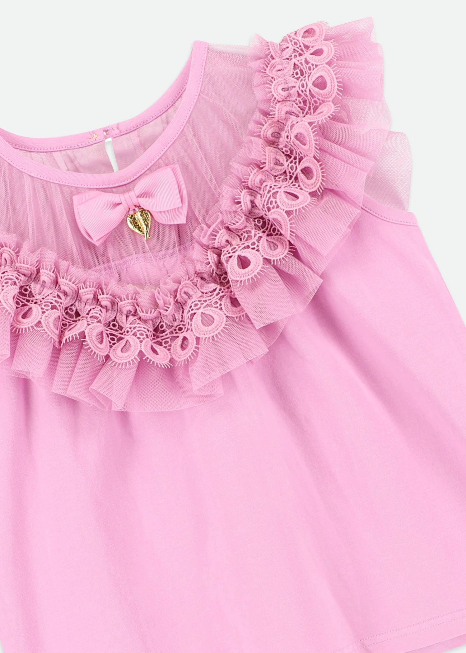 Bubbles Ruffle Neck Top Orchid 6 Bubbles Ruffle Neck Top Orchid - immagine 4