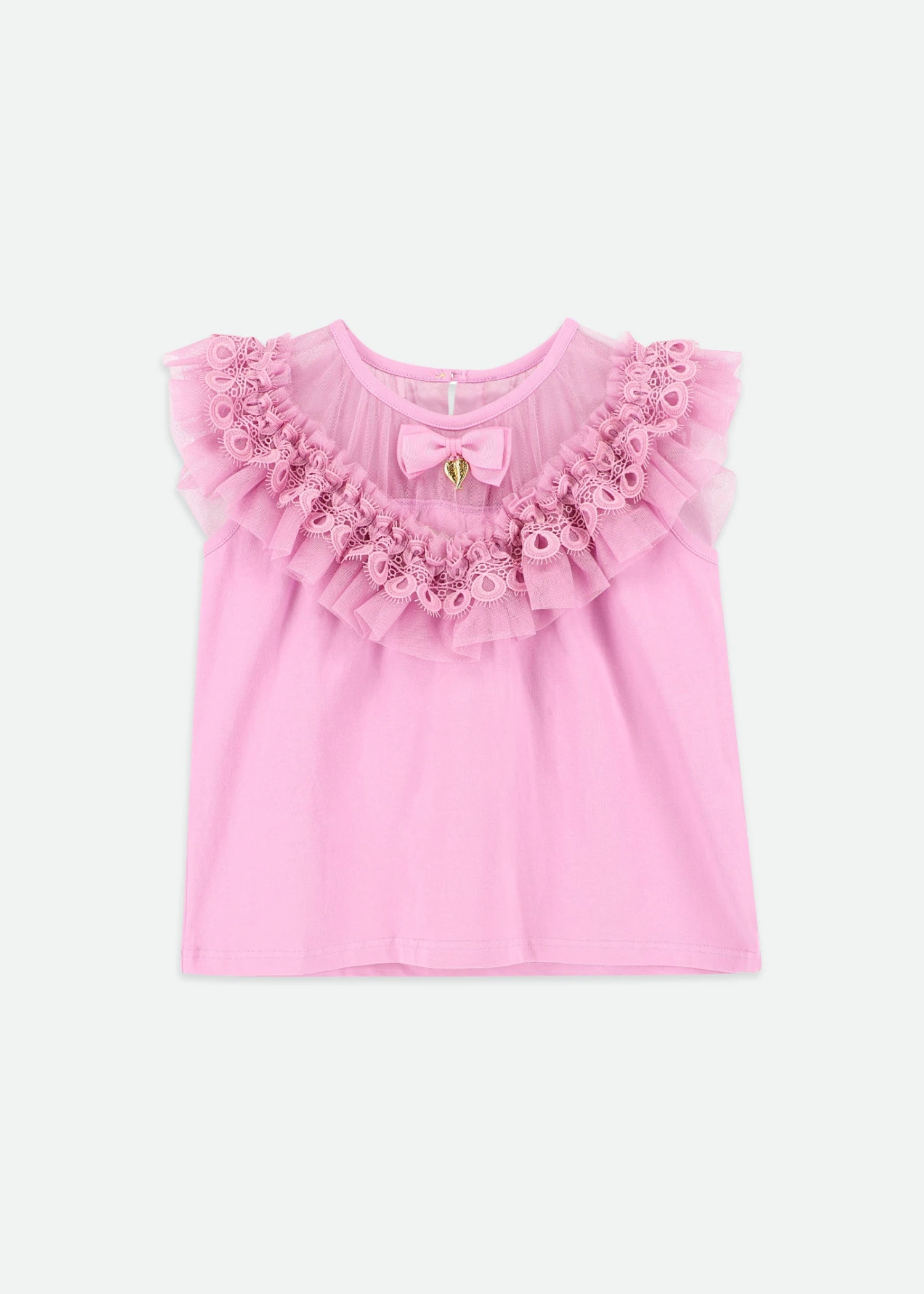 Bubbles Ruffle Neck Top Orchid 3 Bubbles Ruffle Neck Top Orchid