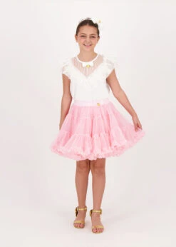 Bubbles Ruffle Neck Top Snowdrop -Angels Face Negozio Bubbles Top Snowdrop Lifestyle