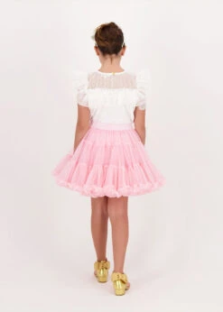 Bubbles Ruffle Neck Top Snowdrop -Angels Face Negozio Bubbles Top Snowdrop Lifestyle 1