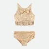 Carly Metallic Bikini Gold -Angels Face Negozio Carly Bikini Gold Front