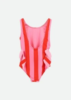Carly Striped Swimsuit Pink/Red -Angels Face Negozio Carly Swimsuit RedPink Back Recovered