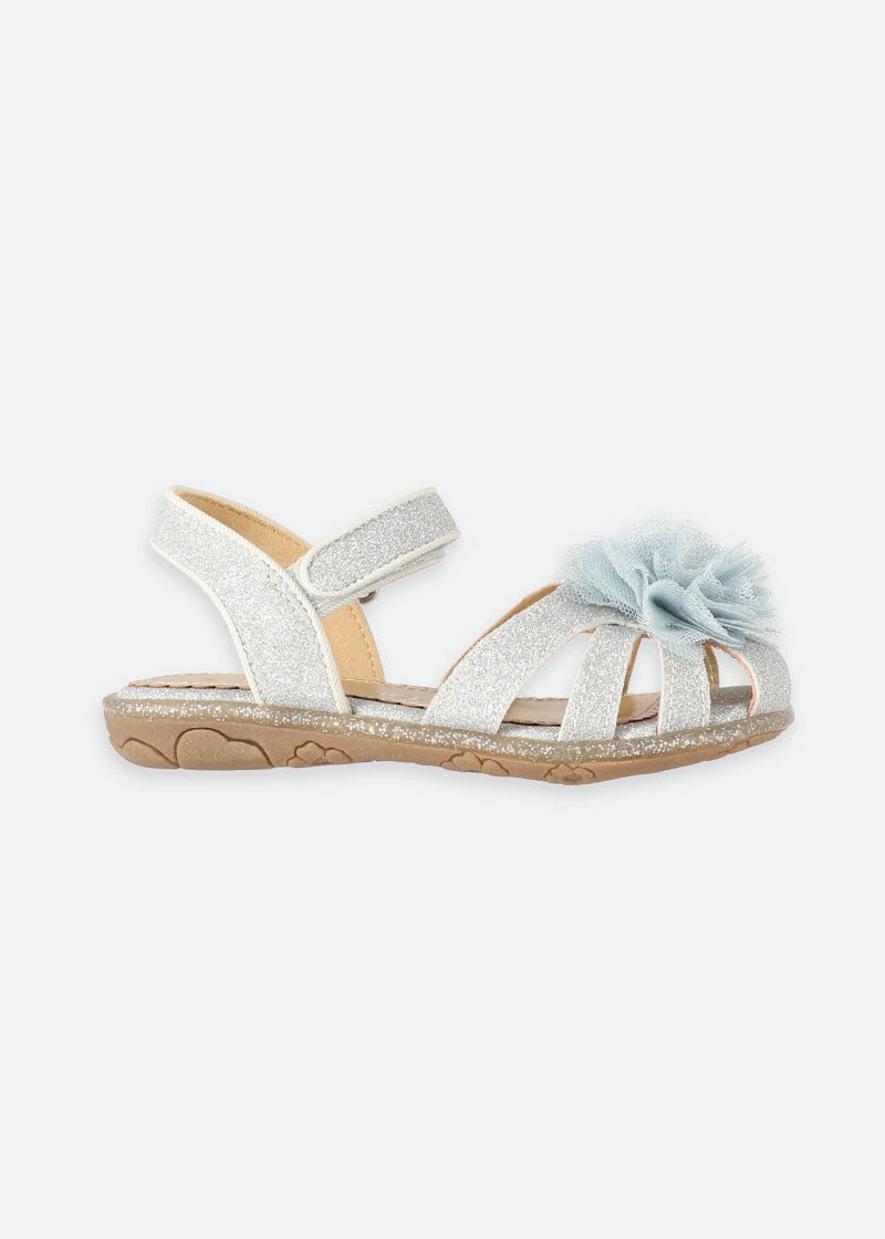 Carmen Corsage Toddler Sandals Silver 5 Carmen Corsage Toddler Sandals Silver - immagine 3