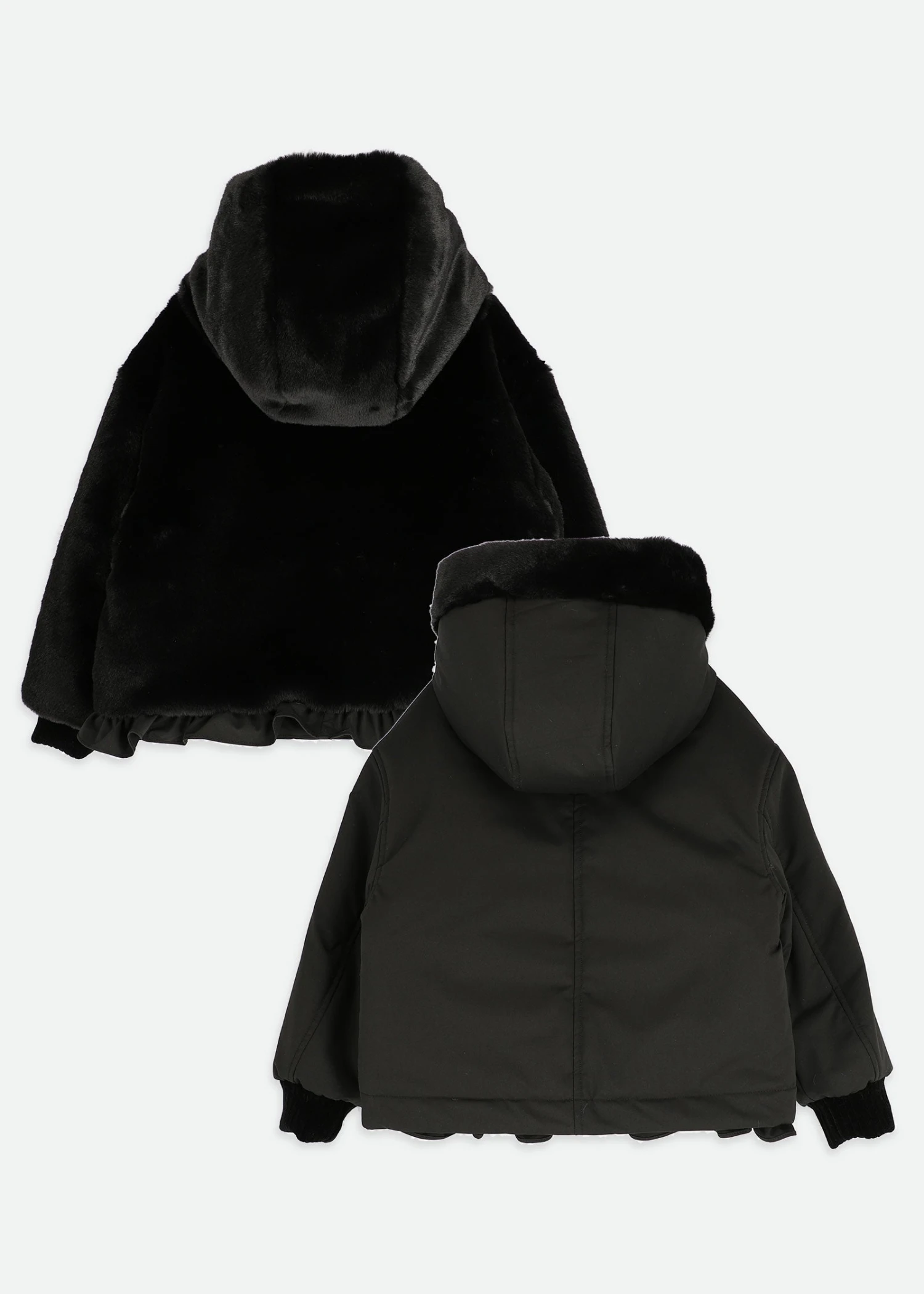 Cathleen Reversible Hooded Coat Black 8 Cathleen Reversible Hooded Coat Black - immagine 6