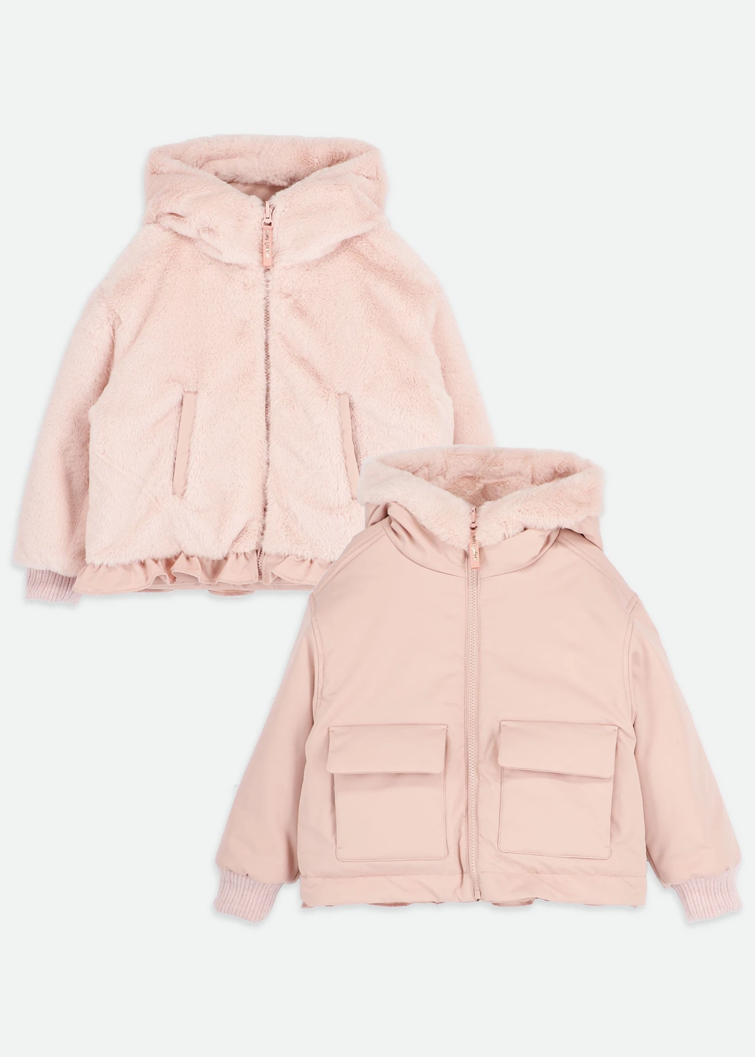 Cathleen Reversible Hooded Coat Pink 3 Cathleen Reversible Hooded Coat Pink