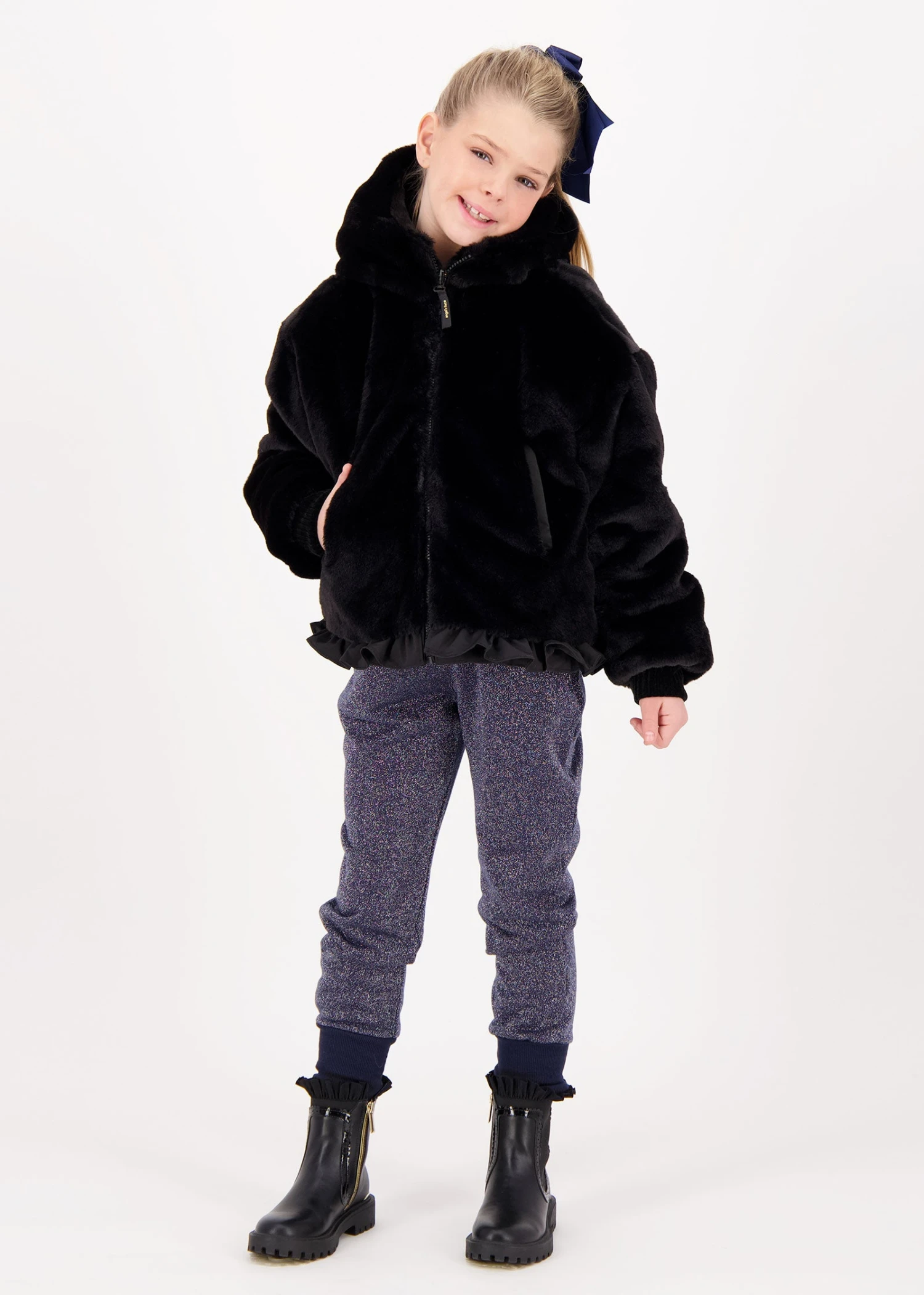 Cathleen Reversible Hooded Coat Black 7 Cathleen Reversible Hooded Coat Black - immagine 5