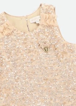 Charlene Sequin Top Caramel -Angels Face Negozio Charlene Top Caramel Detail
