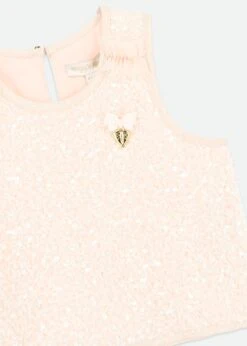 Charlene Sequin Top Peach 8 Charlene Sequin Top Peach -Angels Face Negozio Charlene Top Peach Detail