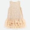 Charleston Sequin Dress Caramel -Angels Face Negozio Charleston Dress Caramel Front