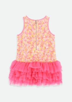 Charleston Sequin/Tulle Dress Pink Multi 13 Charleston Sequin/Tulle Dress Pink Multi -Angels Face Negozio Charleston Dress Multi Back