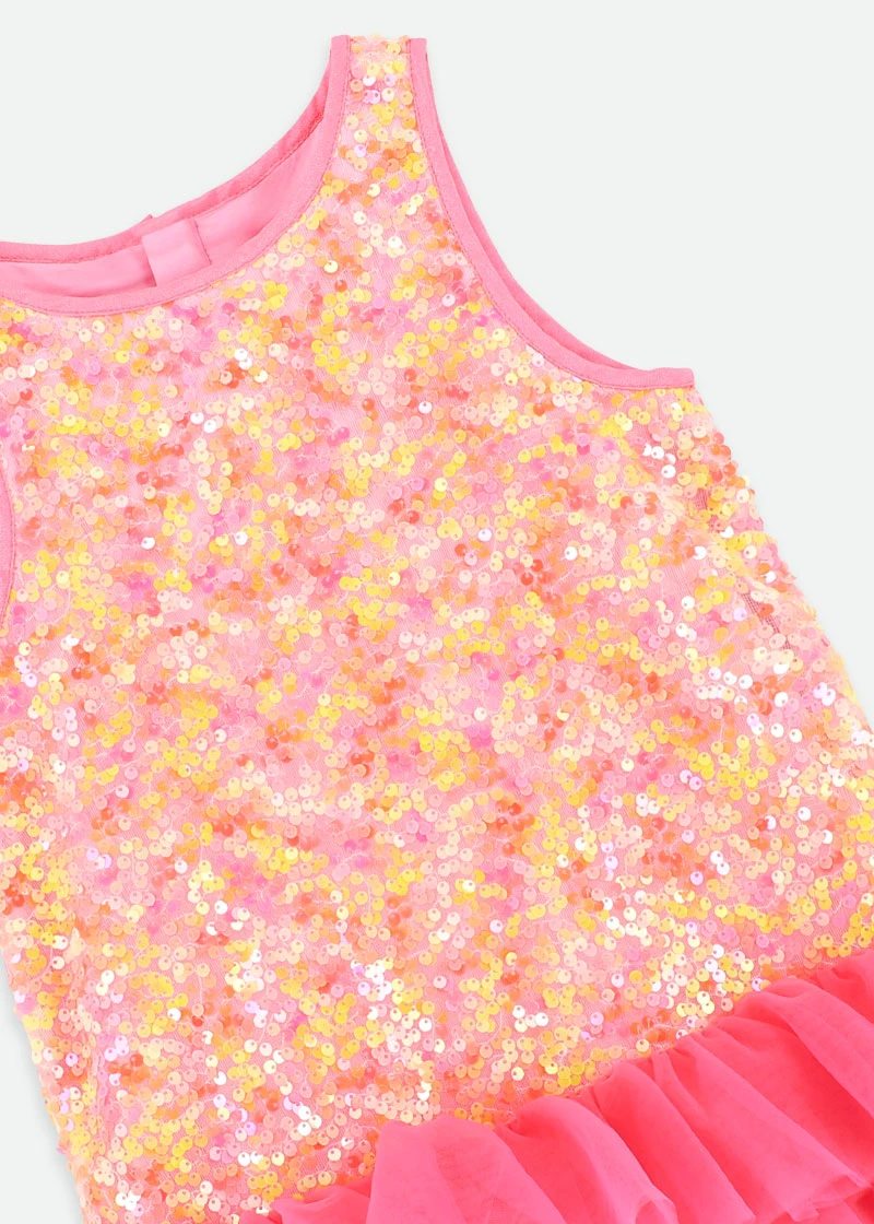 Charleston Sequin/Tulle Dress Pink Multi 7 Charleston Sequin/Tulle Dress Pink Multi - immagine 5