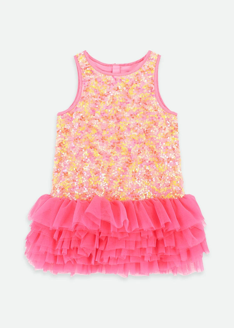 Charleston Sequin/Tulle Dress Pink Multi 3 Charleston Sequin/Tulle Dress Pink Multi