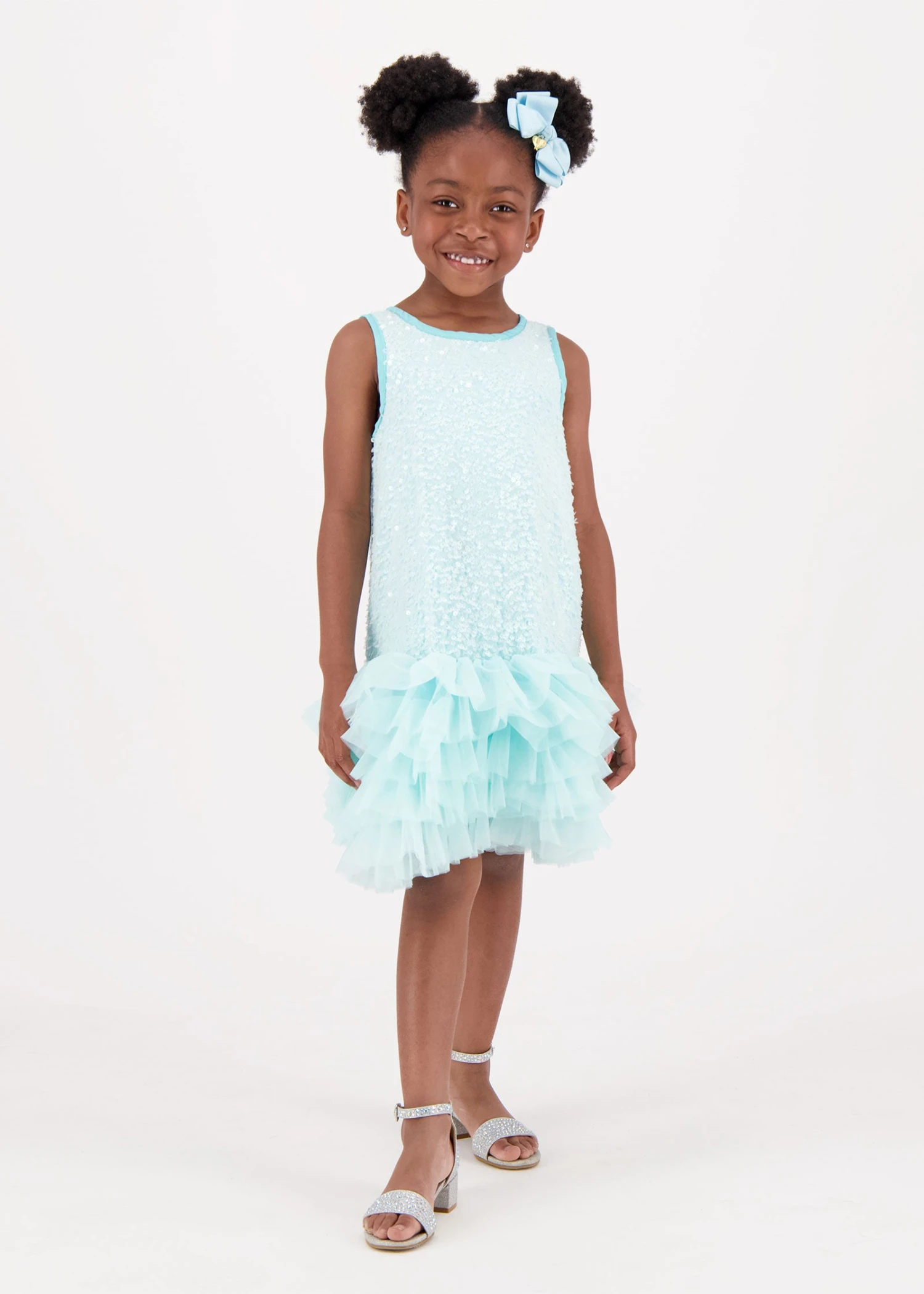 Charleston Sequin Dress Aqua Marine 4 Charleston Sequin Dress Aqua Marine - immagine 2