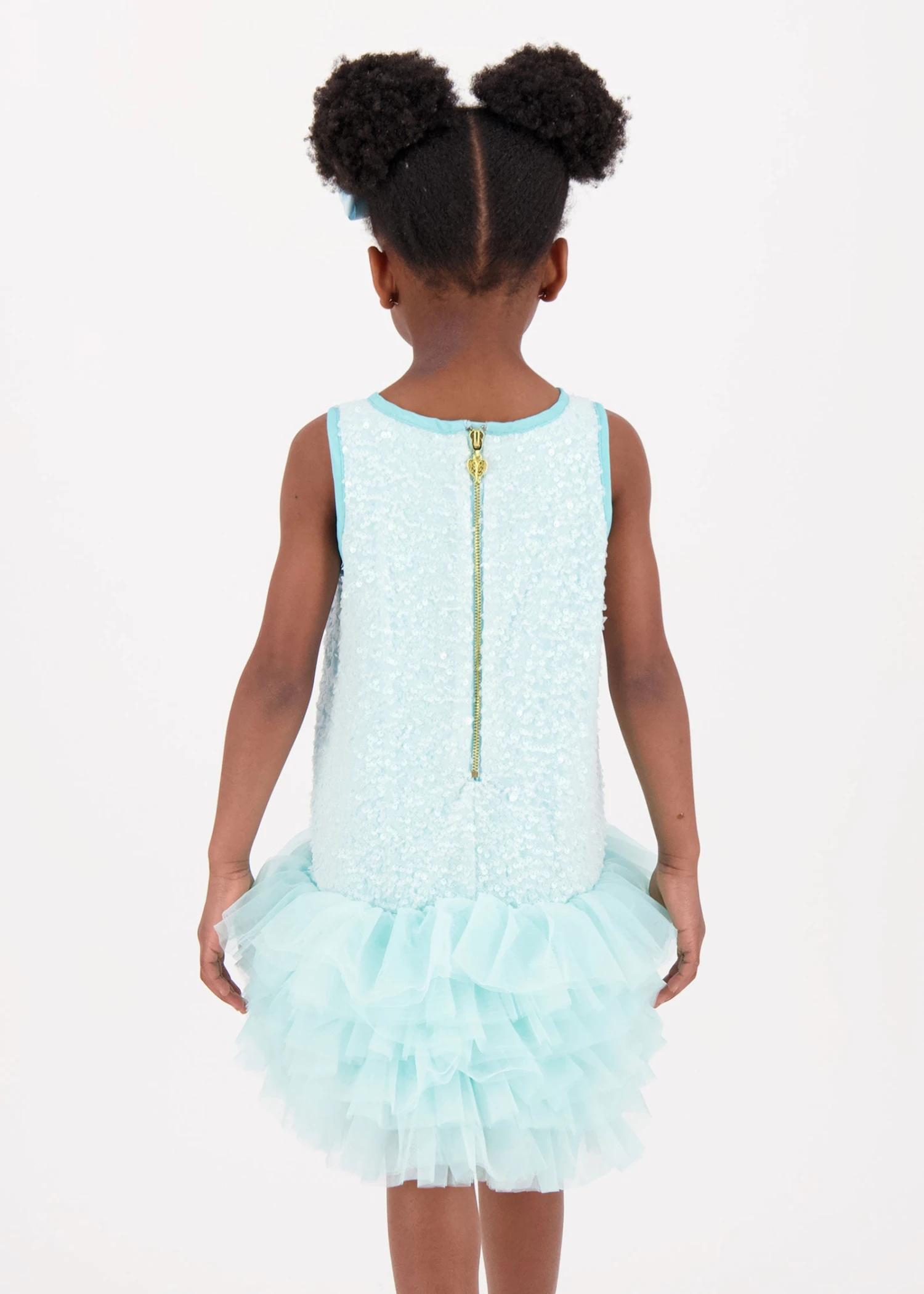 Charleston Sequin Dress Aqua Marine 5 Charleston Sequin Dress Aqua Marine - immagine 3