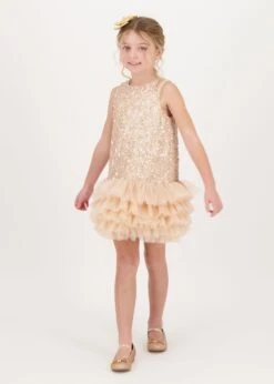 Charleston Sequin Dress Caramel -Angels Face Negozio Charleston Dress Caramel Lifestyle