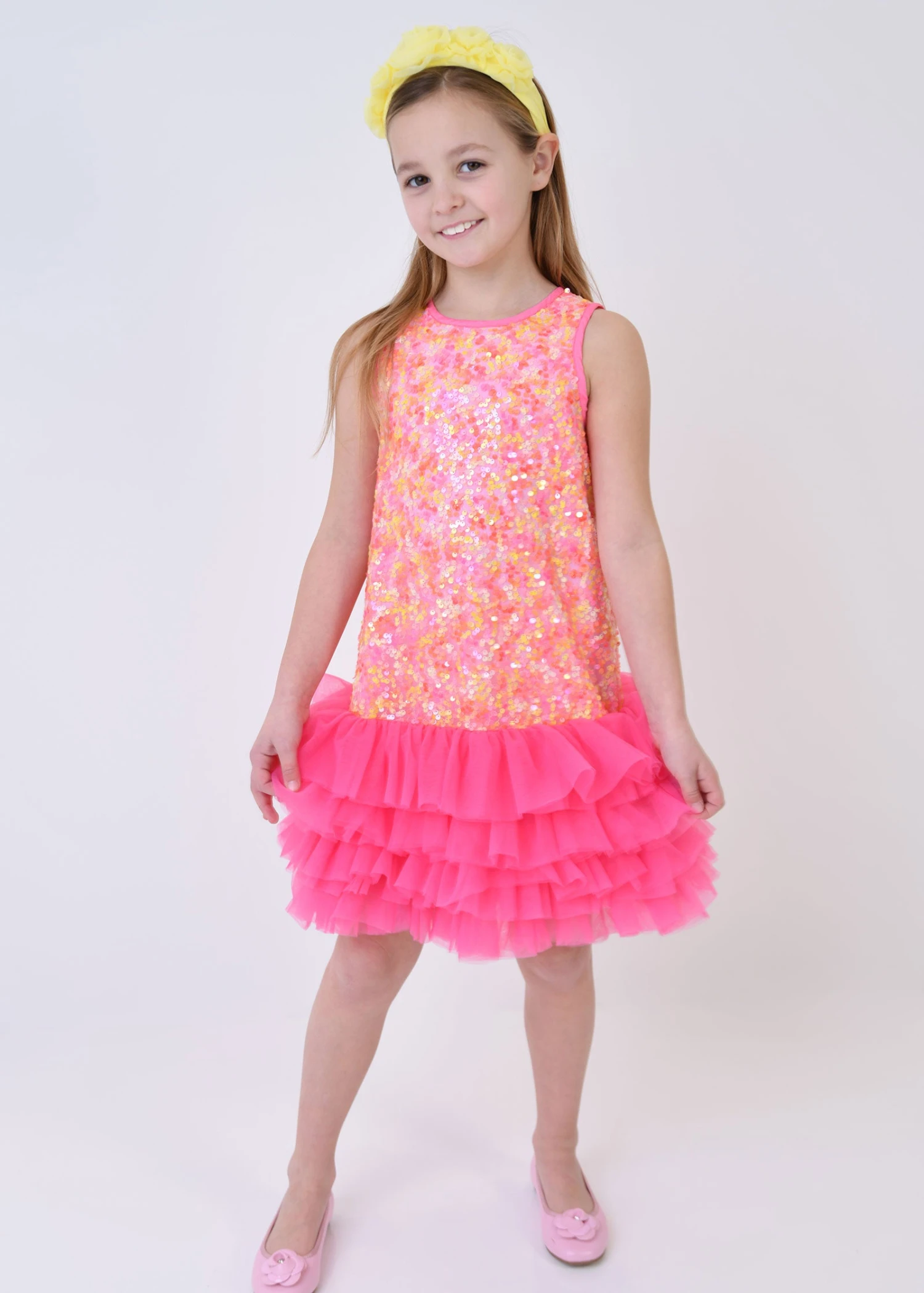 Charleston Sequin/Tulle Dress Pink Multi 4 Charleston Sequin/Tulle Dress Pink Multi - immagine 2